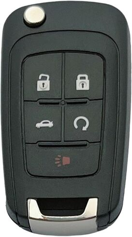 Replacement Key Fob Shell Case Fits for Chevy Cruze Malibu Equinox Sonic Impala GMC Terrain Buick Lacrosse 2011-2016 Keyless Entry Remote Control 5 Button Flip Key Pad Cover (5 Button) in Saudi Arabia