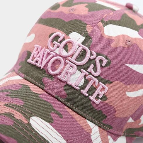 God's Favorite Hat Camouflage Cotton Baseball Cap Women & Men Low Crown Cotton Adjustable Baseball Hat Outdoor Caps in Saudi Arabia