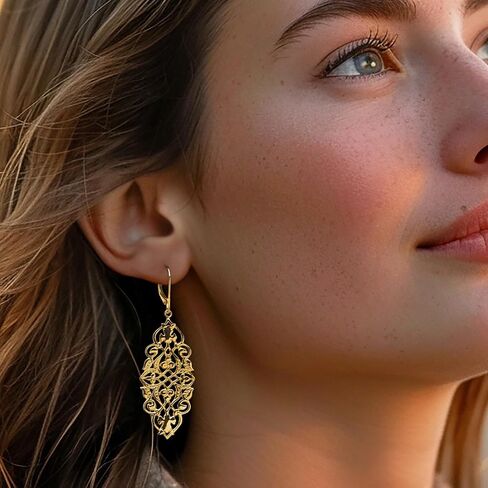 Ross-Simons 18kt الذهب على أقراط إسقاط الإسترليني in Saudi Arabia