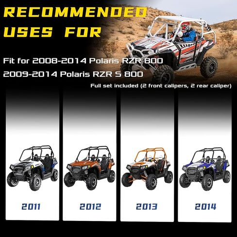 لـ Polaris RZR 800/Polaris RZR S 800 منصة فرامل القرص الخزفية الأمامية والخلفية مجموعة الفرامل 2008-2014#استبدال 2201398/2202412 2203318/1910333/1911197 （4 مجموعات） in Saudi Arabia