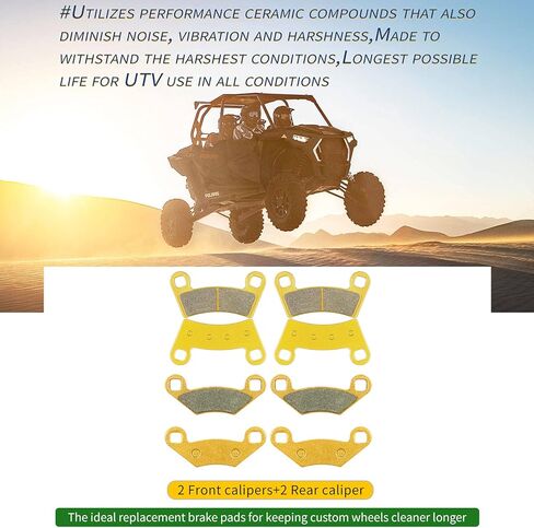 لـ Polaris RZR 800/Polaris RZR S 800 منصة فرامل القرص الخزفية الأمامية والخلفية مجموعة الفرامل 2008-2014#استبدال 2201398/2202412 2203318/1910333/1911197 （4 مجموعات） in Saudi Arabia