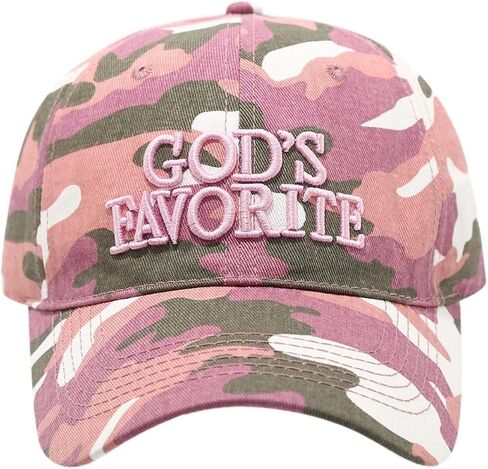 God's Favorite Hat Camouflage Cotton Baseball Cap Women & Men Low Crown Cotton Adjustable Baseball Hat Outdoor Caps in Saudi Arabia