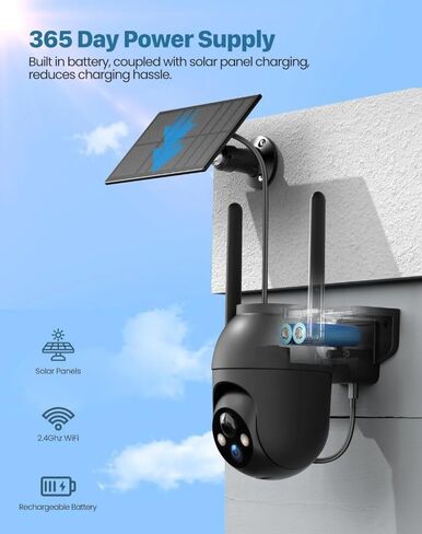 VicoHome CQ1 Wireless Security Camera Outdoor Solar – 2K HD, 360° View, Battery-Powered, AI Motion Detection, Two-Way Audio, Color Night Vision, IP65 Waterproof, Free Cloud & SD Storage in Kuwait