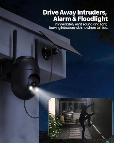 VicoHome CQ1 Wireless Security Camera Outdoor Solar – 2K HD, 360° View, Battery-Powered, AI Motion Detection, Two-Way Audio, Color Night Vision, IP65 Waterproof, Free Cloud & SD Storage in Kuwait