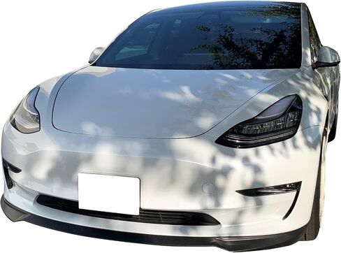IKON MOTORSPORTS, Front Bumper Lip Compatible with 2017-2023 Tesla Model 3, IKON Style Front Lip Chin Spoiler Air Dam Poly-Propylene - PP(Factory Grade Plastic) in Saudi Arabia