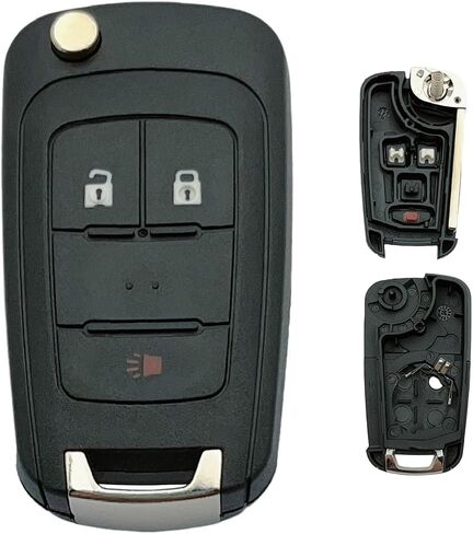 Replacement Key Fob Shell Case Fits for Chevy Cruze Malibu Equinox Sonic Impala GMC Terrain Buick Lacrosse 2011-2016 Keyless Entry Remote Control 5 Button Flip Key Pad Cover (5 Button) in Saudi Arabia