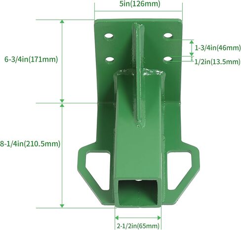 KUAFU Rear Trailer Hitch Receiver Compatible with John Deere Gator 4x2 6x4 Old Style Models with Vertical Brace Hardware Included in Saudi Arabia