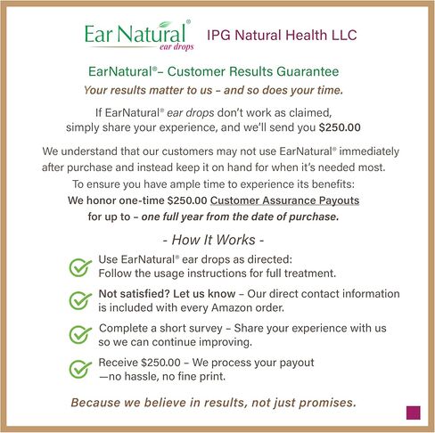 EarNatural® – Treatment for Middle-Ear Infections, Earache, Itching – Relief in Less Than a Minute - in a Single Treatment – 100% Natural Ingredients, Made in USA – US Patents Issued & Pending in Saudi Arabia