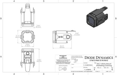 Diode Dynamics Hitchmount Reverse Light Kit متوافق مع Toyota Tacoma 2024-2025 ، C1 in Saudi Arabia