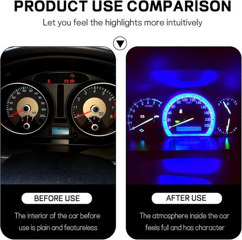 10Set T10 194 168 Dash Instrument LED Light Bulbs, Bright Panel Gauge Cluster Indicator Light Bulbs with Twist Lock Socket, Car Replacement Lights for Dashboard Light Map Light (Pink) in Saudi Arabia