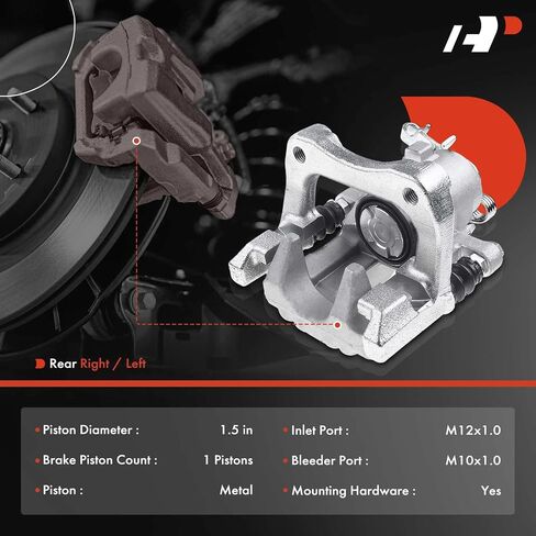 A-Premium Disc-Disc-Assembly مع قوس متوافق مع طرز Audi و Volkswagen-A3 2010-2013 ، Beetle 2013-2019 ، Golf 2011 ، Jetta 2012-2018-جانب السائق الأيسر الخلفي in Saudi Arabia