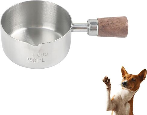 Stainless Steel 1 Cup Dog Cat Food Measuring Scoop for Dry and Wet Food, Accurate Measurement for Rice, Flour, Grain in Saudi Arabia