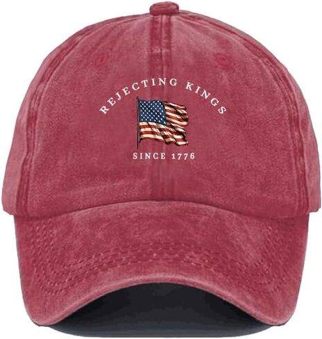 رفض الملوك منذ 1776 قبعة ، لا ملوك في أمريكا كاب Caps Caps Graphic Baseball Caps in Kuwait