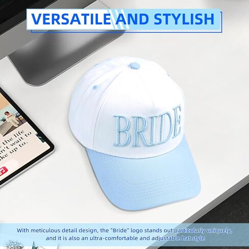 Bride Trucker Hat |Wedding Cap for Bride-to-Be，Bach Party Decorations, Bridesmaid Gift, Bridal Headwear,Wedding Cap in Saudi Arabia