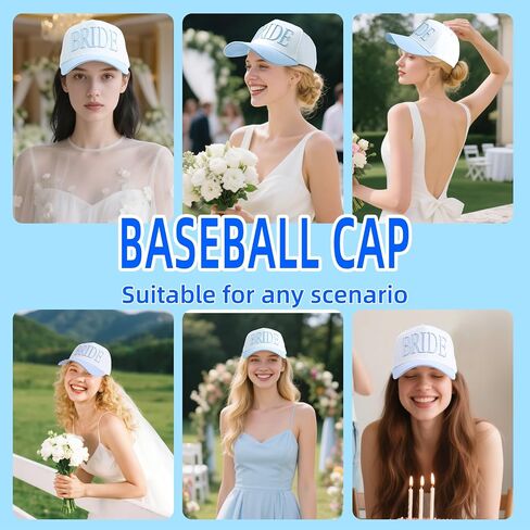 Bride Trucker Hat |Wedding Cap for Bride-to-Be，Bach Party Decorations, Bridesmaid Gift, Bridal Headwear,Wedding Cap in Saudi Arabia