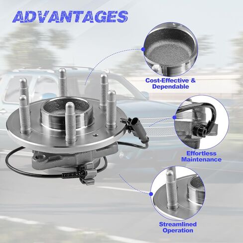 Front Wheel Hub Bearing Assembly with ABS Compatible with Cadillac Escalade, Chevrolet Avalanche, Silverado 1500, Suburban 1500, Tahoe, GMC Sierra 1500, Yukon, Yukon XL 1500 in Saudi Arabia