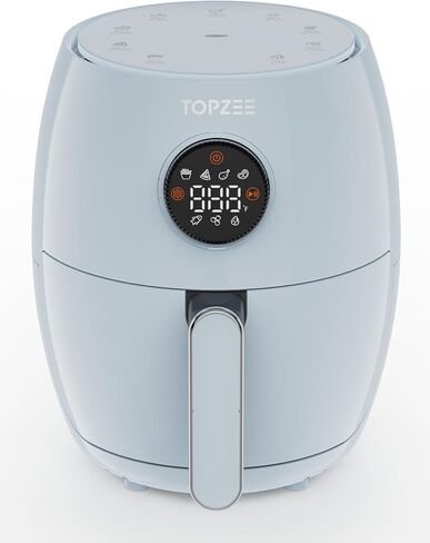 Small Compact Air Fryer, 4-in-1 Small Mini Airfryer, Bake, Roast, Reheat, 98% Less Oil, Light Grey in Saudi Arabia