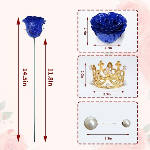 Glitter Roses Bouquet Graduation Gifts, Shiny Artificial Roses Flowers with Stems DIY Fake Glitter Flowers Bouquet for Anniversary Graduation Birthday Wedding, 24 Roses (Red) in Kuwait