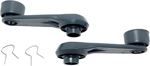 2PCS Interior Window Crank Handle Grey PFM-730462 6926004020 Compatible with 4Runner Corolla Land Cruiser MR2 Pickup Starlet T100 Tacoma Tercel Van Wagon in Saudi Arabia