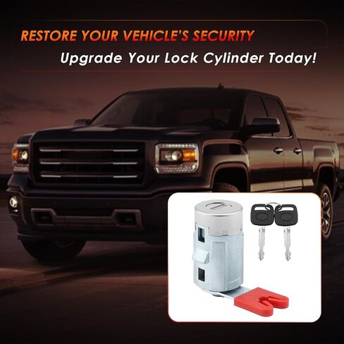 Door Lock Cylinder Switch with Keys Drive Side, Compatible with 2007-2013/2014 Chevy GMC Cadillac Silverado Suburban Avalanche Tahoe Sierra Yukon 1500/2500/3500 Escalade, Replaces# 20825032 in Saudi Arabia