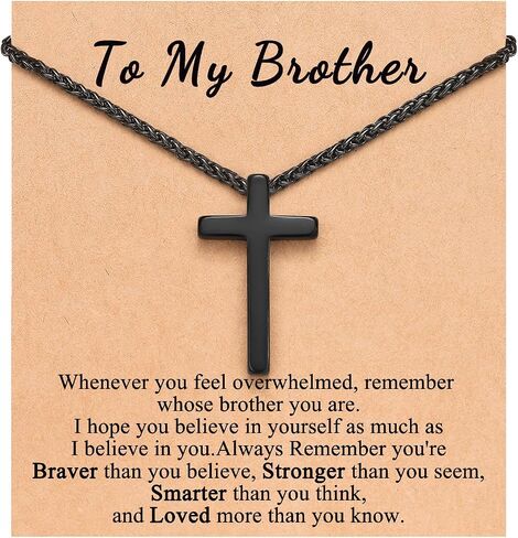 PINKDODO Cross Necklace for Men, Valentines Birthday Christmas Gifts for Son Grandson Nephew Brother Boyfriend Mens in Saudi Arabia