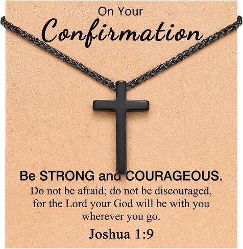 PINKDODO Cross Necklace for Men, Valentines Birthday Christmas Gifts for Son Grandson Nephew Brother Boyfriend Mens in Saudi Arabia