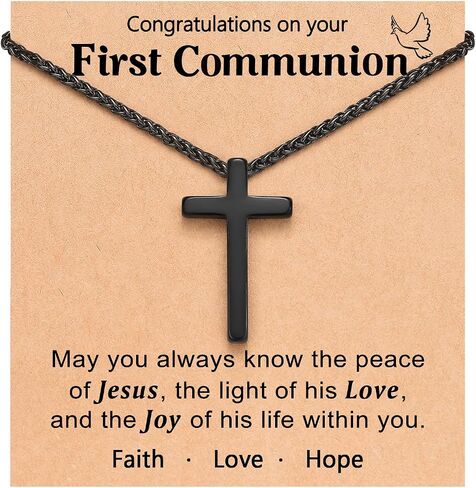 PINKDODO Cross Necklace for Men, Valentines Birthday Christmas Gifts for Son Grandson Nephew Brother Boyfriend Mens in Saudi Arabia