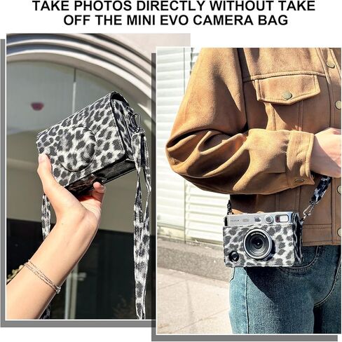 Accessories Kit for Fujifilm Instax Mini EVO Instant Camera, Including Mini EVO Clear Case, Lens Cap, Adjustable Black Camera Strap, Mini Photo Album, Screen Protector, DIY Sticker (No Camera) in Kuwait