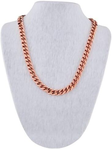 Pure Copper Cuban Link Necklace Heavy Solid Statement Jewelry Chain 24" Unisex in Saudi Arabia