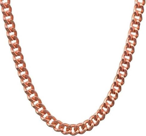 Pure Copper Cuban Link Necklace Heavy Solid Statement Jewelry Chain 24" Unisex in Saudi Arabia