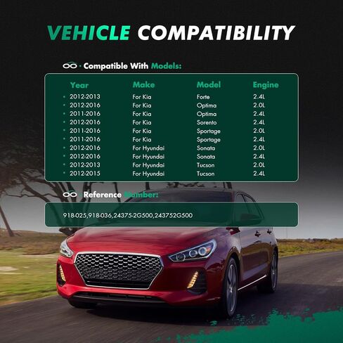 Scitoo VVT Solenoid Valve لـ Hyundai Sonata 2012-2016 ، لـ Hyundai Tucson 2012-2015 ، لـ Kia for Sportage 2011-2016 ، لـ Kia Forte 2012-2013 ، ل Kia Optima 2011-2016 ، بديل لـ 243752g500 in Saudi Arabia