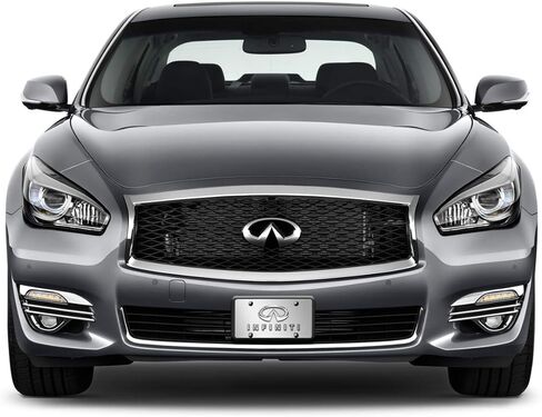 for Infiniti Dual 3D Heavy Metal Chrome Logo on Chrome Stainless Steel License Plate for Decorative in Saudi Arabia