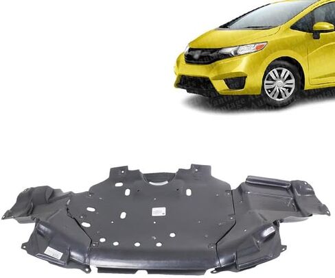 Front Engine Splash Shield Compatible with Honda Fit 2015-2020 | DIRECT REPLACEMENT | Black | Plastic | 74110T5RA00 74110T5RA10 | HO1228147 HO1228148 in Kuwait