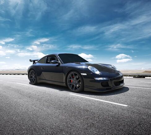 Front Bumper Lip Compatible with 2005-2008 Porsche 997 911, GT3 Style m Black PU Front Lip Finisher Under Chin Spoiler Add On by IKON MOTORSPORTS, 2006 2007 in Saudi Arabia