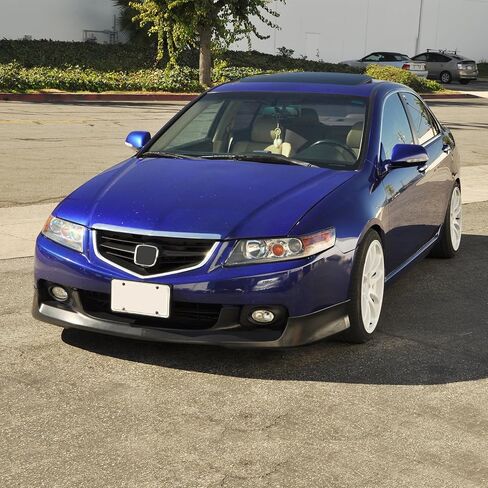 Front Bumper Lip Compatible with 2004-2005 Acura TSX, Factory Style PU Front Lip Spoiler Splitter by IKON MOTORSPORTS in Saudi Arabia
