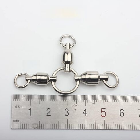 Stainless Three Way Sea Boat Fishing Swivel Heavy Duty 3-Way Ball Bearing Swivel Connector trolling Solid Ring Tackle in Kuwait