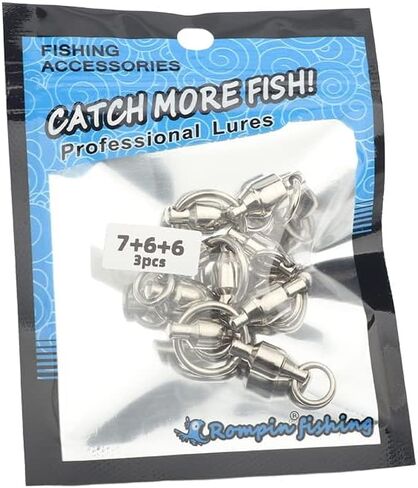 Stainless Three Way Sea Boat Fishing Swivel Heavy Duty 3-Way Ball Bearing Swivel Connector trolling Solid Ring Tackle in Kuwait