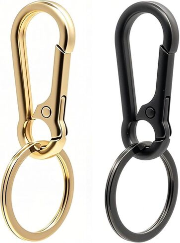 Keychain Keyring Set for Men Women Classic Metal Home Car Key Holder Organizer Portable Carabiner Clip Accessories 2PCS in Saudi Arabia