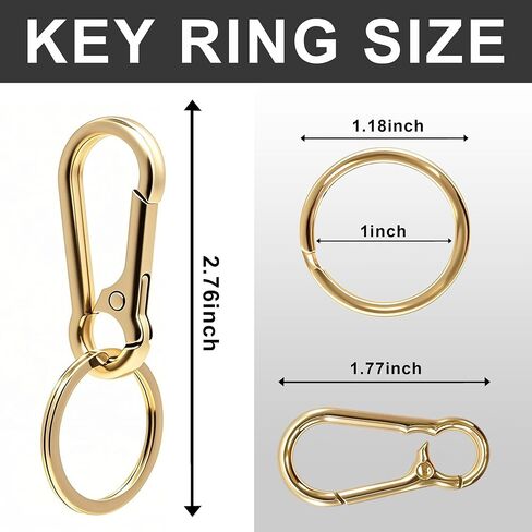 Keychain Keyring Set for Men Women Classic Metal Home Car Key Holder Organizer Portable Carabiner Clip Accessories 2PCS in Saudi Arabia