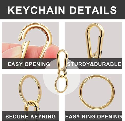 Keychain Keyring Set for Men Women Classic Metal Home Car Key Holder Organizer Portable Carabiner Clip Accessories 2PCS in Saudi Arabia