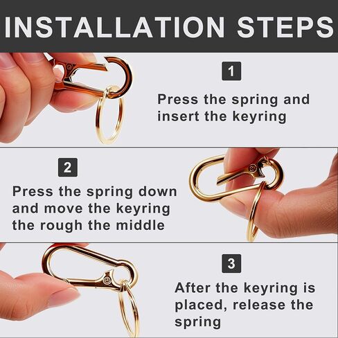Keychain Keyring Set for Men Women Classic Metal Home Car Key Holder Organizer Portable Carabiner Clip Accessories 2PCS in Saudi Arabia