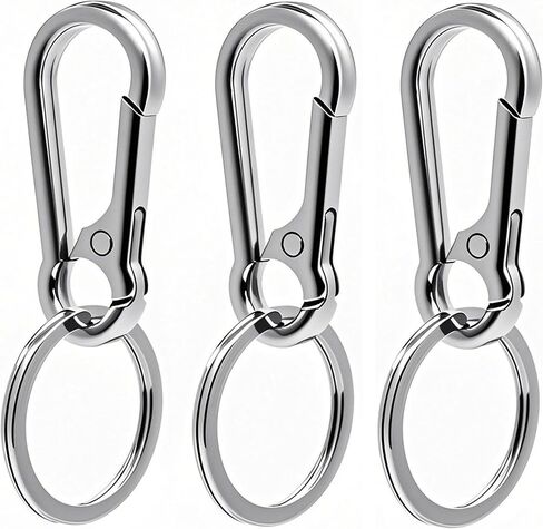 Keychain Keyring Set for Men Women Classic Metal Home Car Key Holder Organizer Portable Carabiner Clip Accessories 2PCS in Saudi Arabia