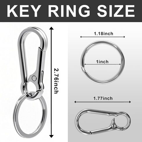 Keychain Keyring Set for Men Women Classic Metal Home Car Key Holder Organizer Portable Carabiner Clip Accessories 2PCS in Saudi Arabia