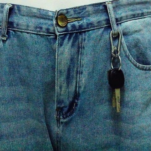 Keychain Keyring Set for Men Women Classic Metal Home Car Key Holder Organizer Portable Carabiner Clip Accessories 2PCS in Saudi Arabia