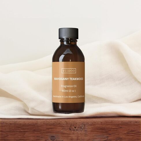 Fragrance Oil for Cologne, Beard Oil, Diffusers, Soap Making, Candles, Lotion, Home Scents, Linen Spray, Bath Bombs (4 Fl Oz, Mahogany Teakwood) in Saudi Arabia