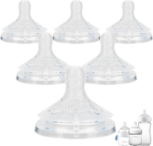 Silicone Bottle Nipples for Philips Avent Natural Baby Bottles,Size 5 Nipple,6m+,Flast Flow, 6 Count in Kuwait