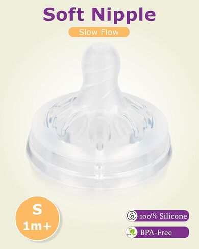 Silicone Bottle Nipples for Philips Avent Natural Baby Bottles,Size 5 Nipple,6m+,Flast Flow, 6 Count in Kuwait