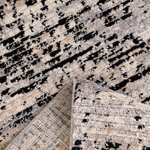 Rugs.com Tucson Collection Collection سجادة - 5 أقدام جولة رمادية منخفضة منخفضة مثالية للمطابخ ، غرف الطعام in Saudi Arabia