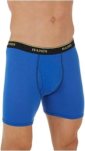 Hanes Men's Boxer Briefs Sport 6-Pack Comfort Cool FreshIQ Lightweight Breathable Mesh in Saudi Arabia