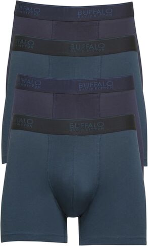 Felina Buffalo Mens Cotton Boxer Briefs, Moisture Wicking & Breathable, 4-pack in Saudi Arabia